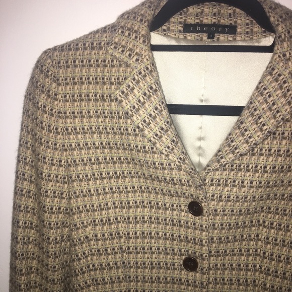 Theory Jackets & Blazers - Theory Supersoft Tweed Cropped Blazer EUC